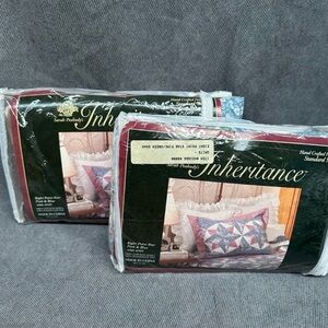 Vintage 8 Point Star Quilt pillow shams 20" X 26" Inheritance 100% Cotton